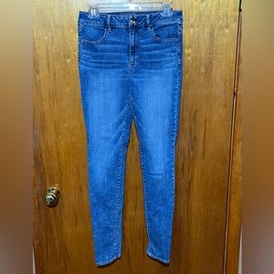 American Eagle Outfitters Hi Rise Jeggings Super Stretch Size 10 Long Like New